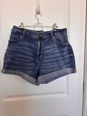 Sonoma Dark Wash Folded-Hem Jean Shorts - Blue